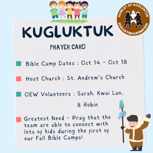 Pray for Kigluktuk Bible Camp
